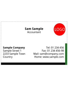 Business Cards with Logo - landscape / one sided